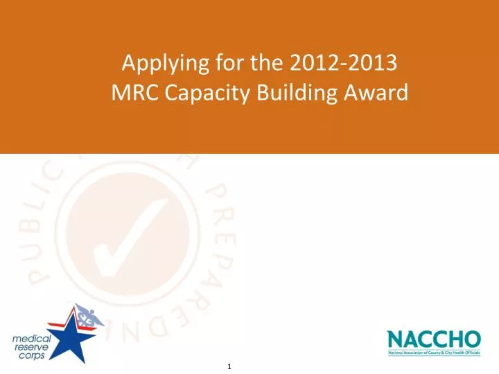 applying for the 2012 2013 mrc capacity building award