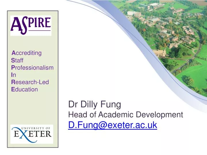 dr dilly fung head of academic development d fung@exeter ac uk
