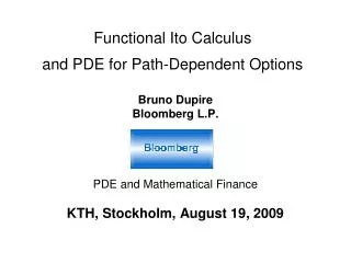 Functional Ito Calculus and PDE for Path-Dependent Options