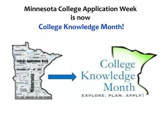 minnesota college application week is now c ollege k nowledge m onth