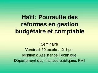 ha ti poursuite des r formes en gestion budg taire et comptable