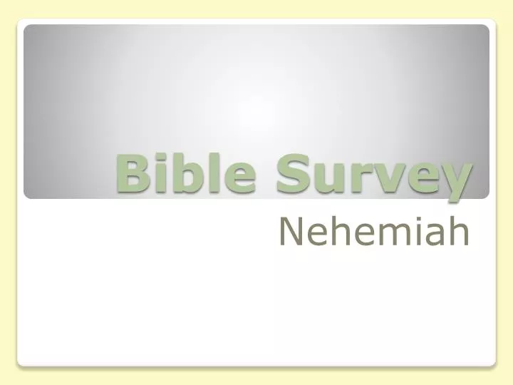 bible survey