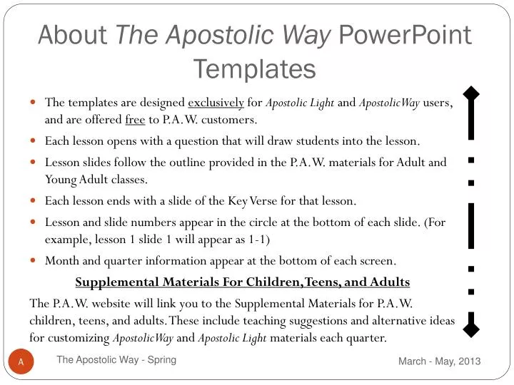 about the apostolic way powerpoint templates