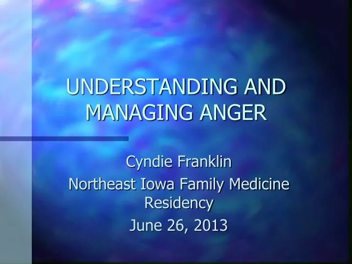 understanding and managing anger
