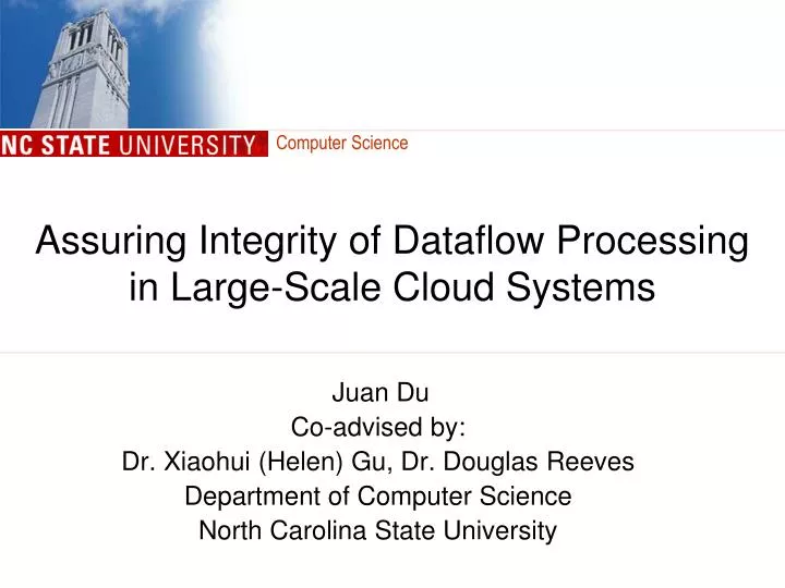 assuring integrity of dataflow processing in large scale cloud systems