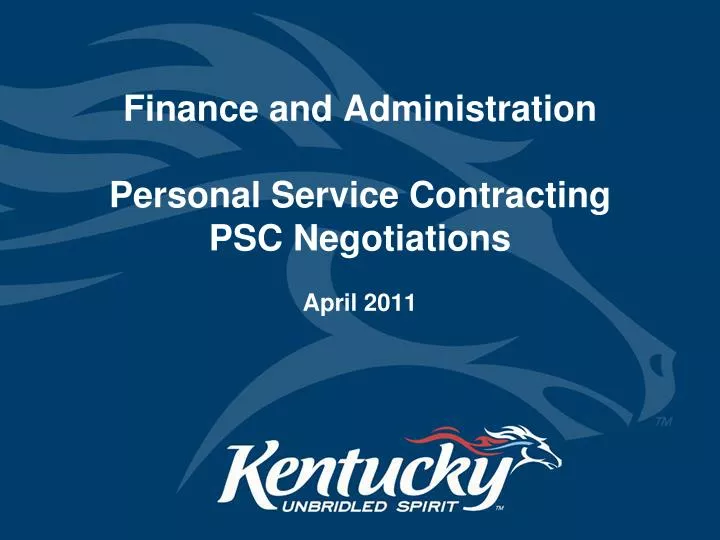 finance and administration personal service contracting psc negotiations april 2011