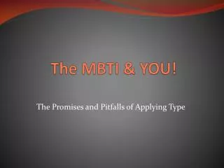 The MBTI &amp; YOU!