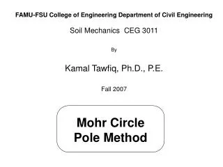 Mohr Circle Pole Method