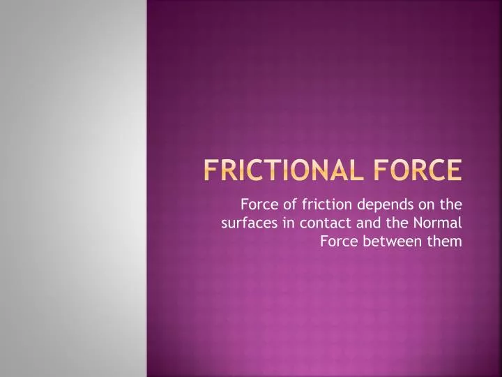 frictional force