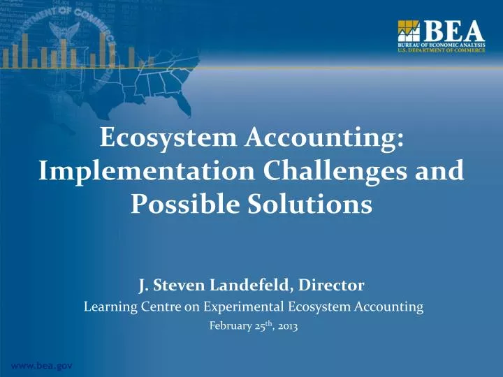 ecosystem accounting implementation challenges and possible solutions