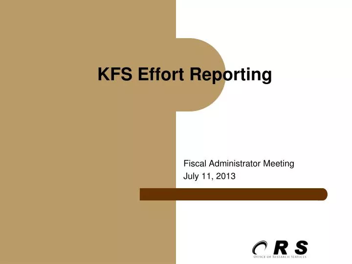 kfs effort reporting