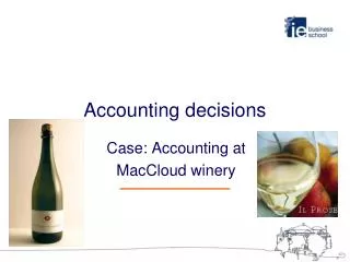 Accounting decisions