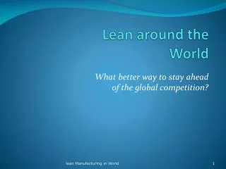 Lean around the World
