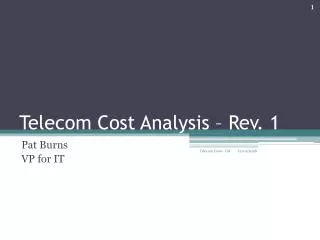 Telecom Cost Analysis – Rev. 1