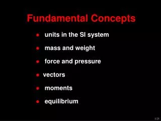 Fundamental Concepts