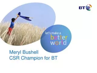 Meryl Bushell CSR Champion for BT