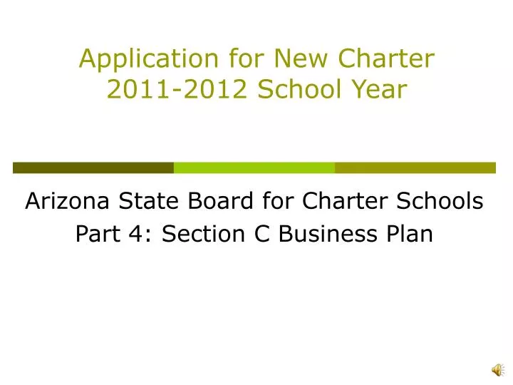 application for new charter 2011 2012 school year