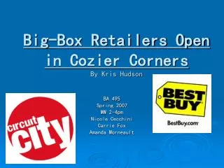Big-Box Retailers Open in Cozier Corners By Kris Hudson