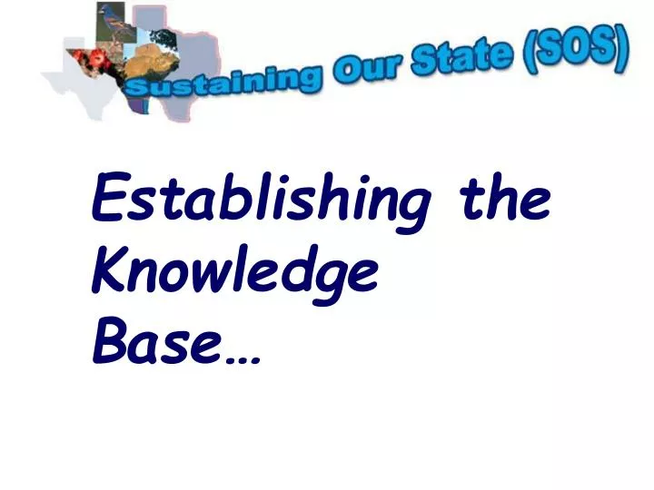 establishing the knowledge base