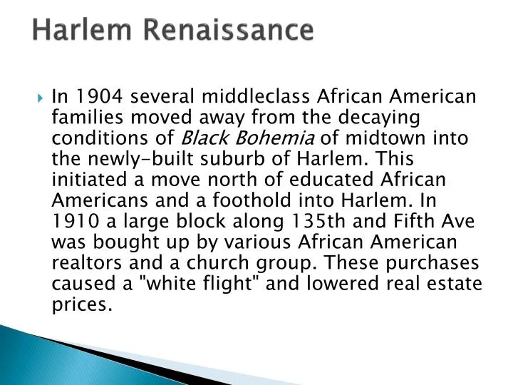 harlem renaissance