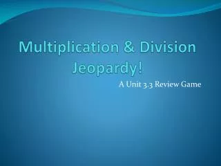 multiplication division jeopardy