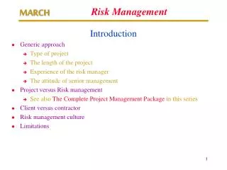 Risk Management