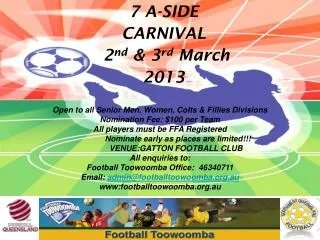 THE FESTIVAL OF FOOTBALL Invites you to our opening event!!!