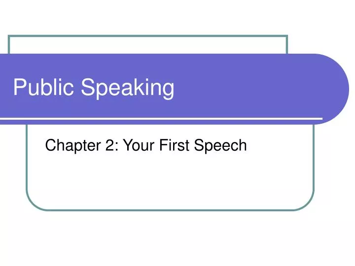 public speaking