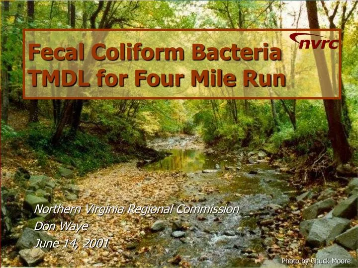 fecal coliform bacteria tmdl for four mile run