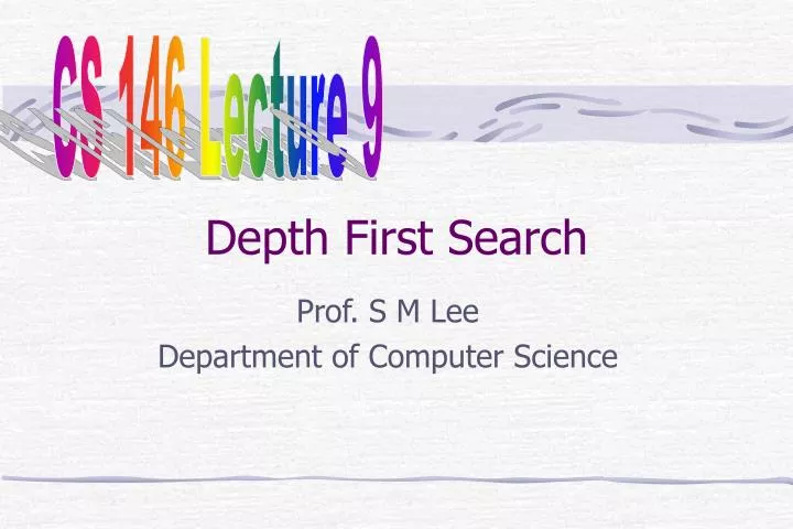 depth first search