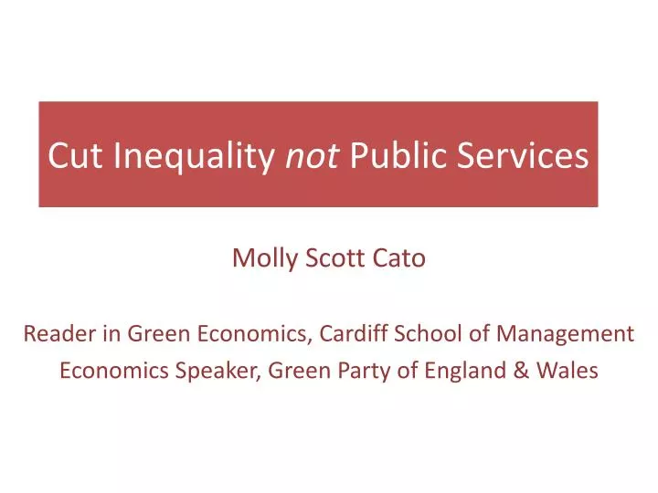 cut inequality not public services
