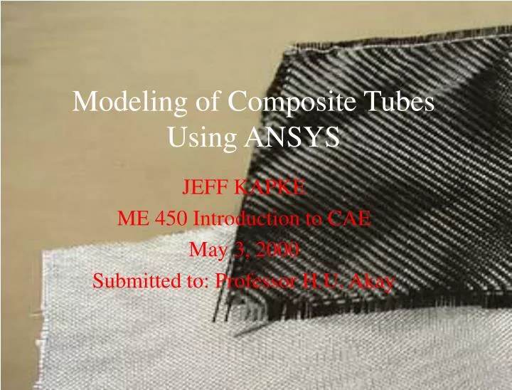 modeling of composite tubes using ansys