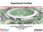 Experimental Facilities - slide 1