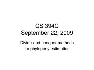 cs 394c september 22 2009