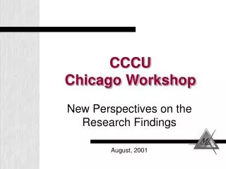CCCU Chicago Workshop