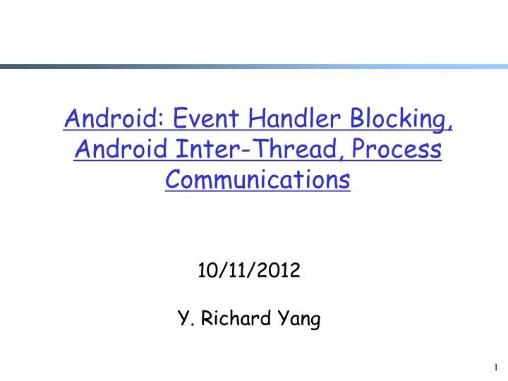 android event handler blocking android inter thread process communications