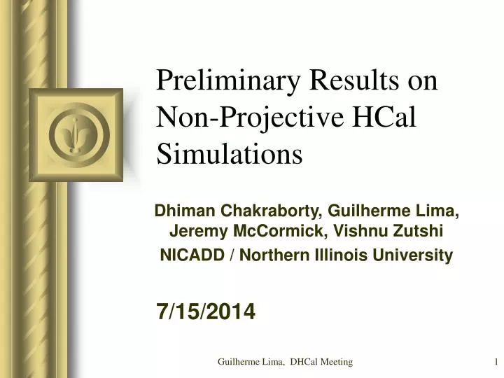 preliminary results on non projective hcal simulations
