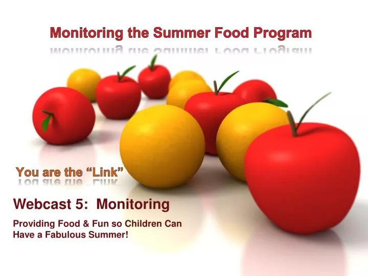 monitoring the summer food program