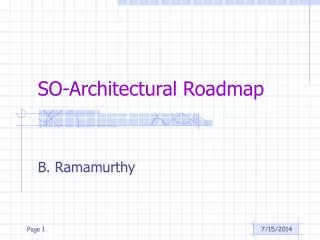 SO-Architectural Roadmap