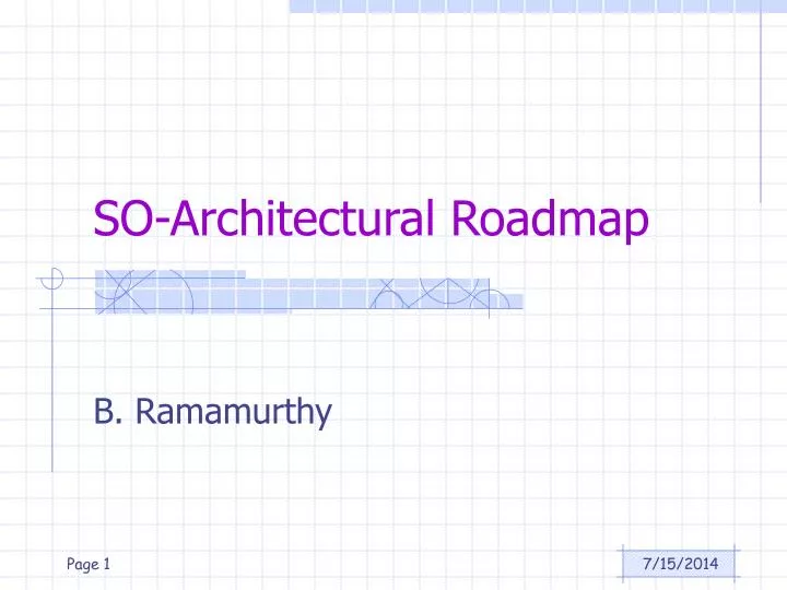 so architectural roadmap