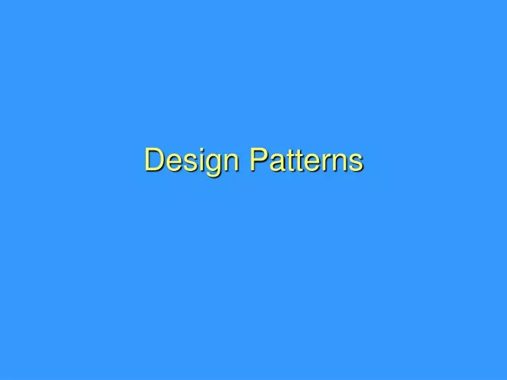 design patterns