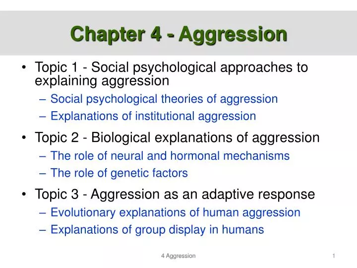 chapter 4 aggression