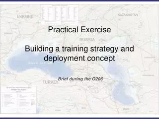 Practical Exercise Building a training strategy and deployment concept