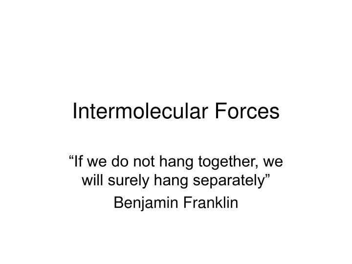 intermolecular forces