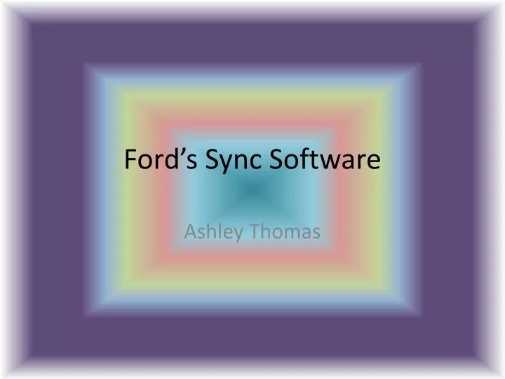 ford s sync software