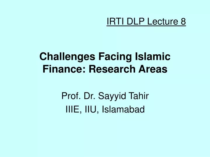 challenges facing islamic finance research areas