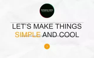 let s make things simple and cool