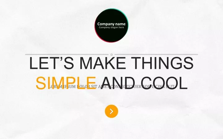 let s make things simple and cool