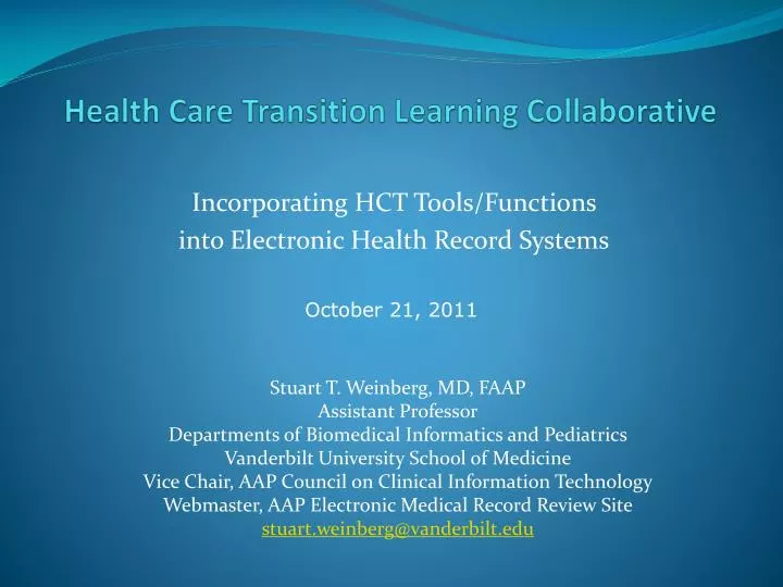health care transition learning collaborative