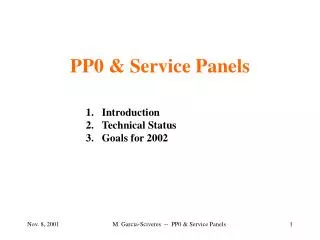 PP0 &amp; Service Panels
